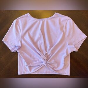 SHEIN Lilac Twist-Front Crop Top